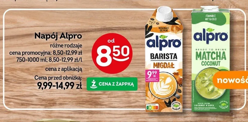 Napój kokosowy Alpro Matcha Coconut promocja w Żabka