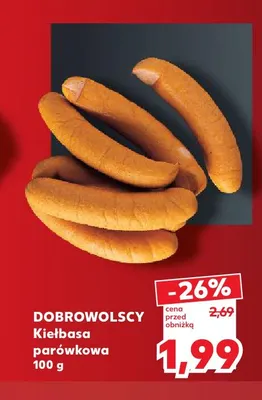 Kiełbasa parówkowa Dobrowolscy promocja w Kaufland