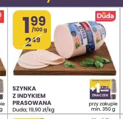 Szynka z indykiem prasowana Duda promocja w Stokrotka
