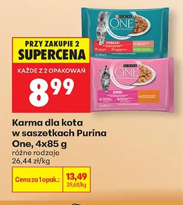 Karma dla kota w saszetkach Purina One promocja w Biedronka