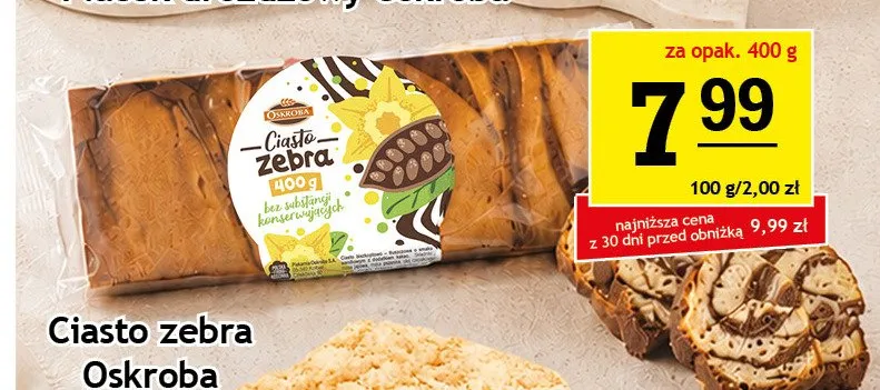 Ciasto zebra Oskroba promocja w Gram Market