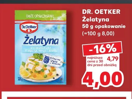 Żelatyna Dr. Oetker promocja w Kaufland