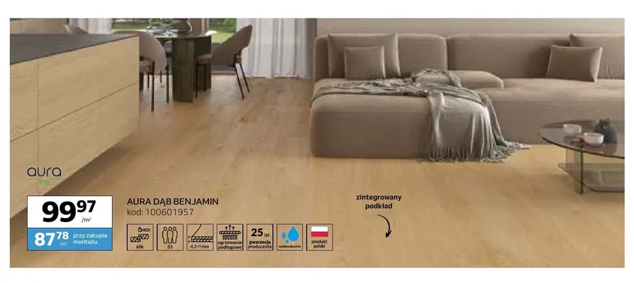 Panele winylowe Aura Dąb Benjamin promocja w Komfort