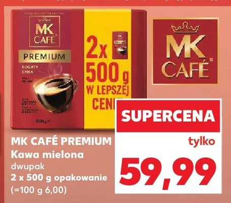Kawa mielona dwupak Premium 2x500 g promocja w Kaufland