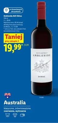 Wino czerwone Ambleside AUS Shiraz promocja w Lidl