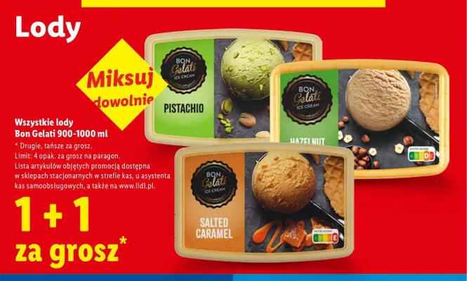Lody Bon Gelati Salted Caramel promocja w Lidl