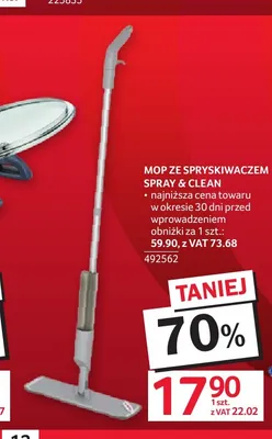 Mop ze spryskiwaczem Spray & Clean promocja w Selgros