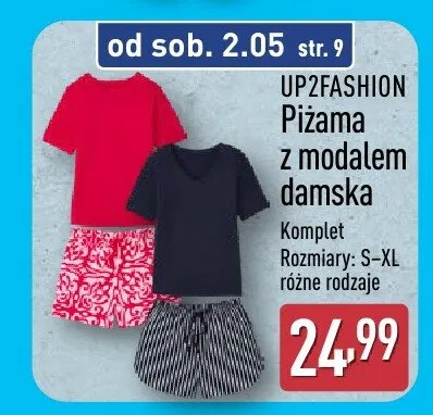 Piżama z modalem damska promocja w Aldi