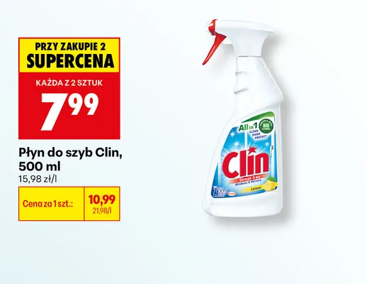 Płyn do szyb Clin promocja w Biedronka