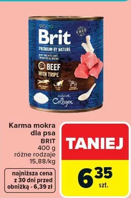 Karma mokra dla psa różne rodzaje promocja w Carrefour