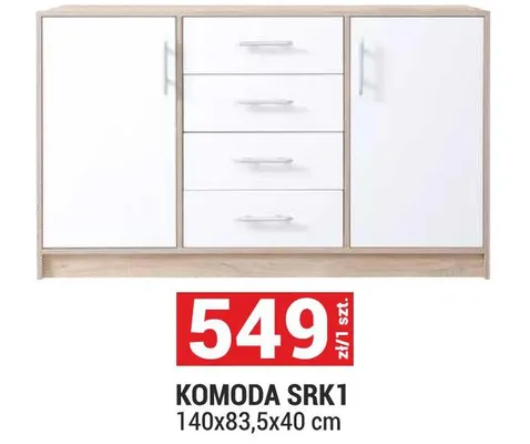 Komoda SRK1 140x83,5x40 cm promocja w Merkury Market