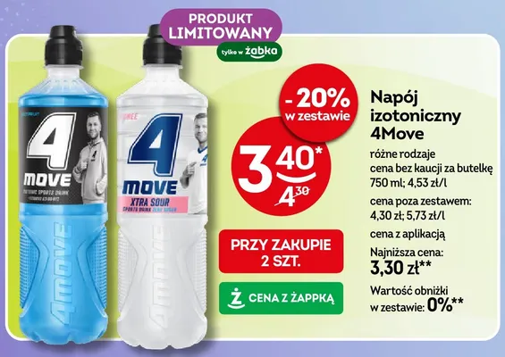 Napój izotoniczny 4Move Multifruit promocja w Żabka