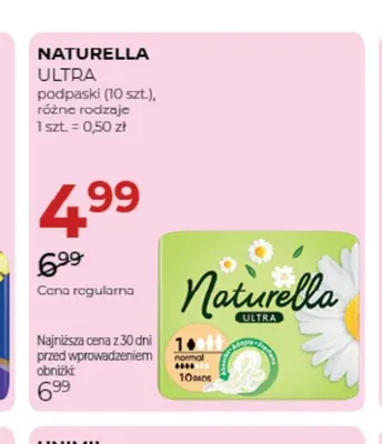 Podpaski Naturella Ultra promocja w Drogerie Jawa