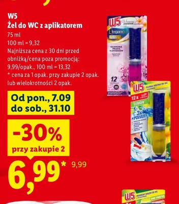 Żel do WC z aplikatorem Lemon W5 promocja w Lidl