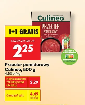 Przecier pomidorowy Culineo promocja w Biedronka