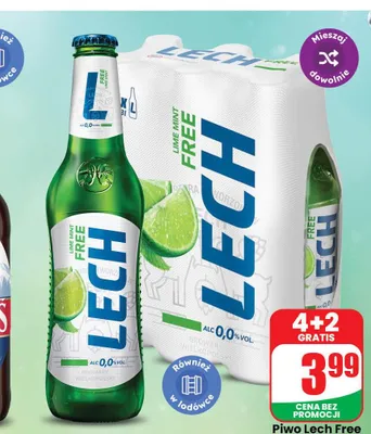 Piwo bezalkoholowe Lech promocja w Dino