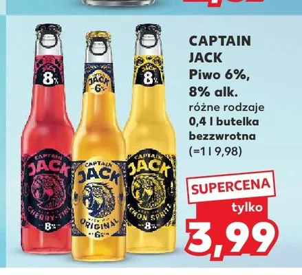 Piwo Captain Jack Lemon 400 ml promocja w Kaufland