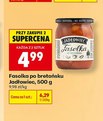 Fasola po bretońsku Podniesiony kciuk promocja w Biedronka