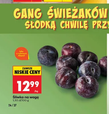 Śliwka na wagę promocja w Biedronka