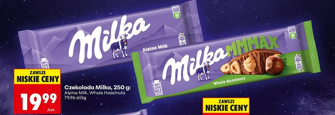 Czekolada Alpine Milk promocja w Biedronka