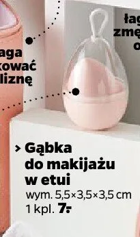 Gąbka do makijażu w etui 5,5x3,5x3,5 cm promocja w Netto