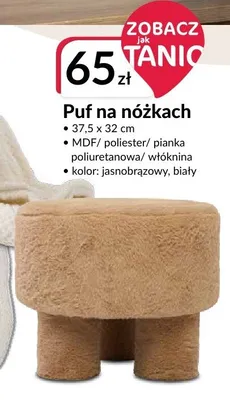 Puf na nóżkach promocja w Salony Agata