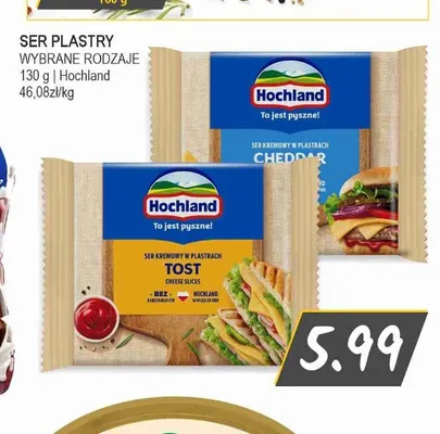 Ser plastry Hochland Tost promocja w Słoneczko