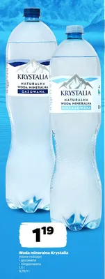 Woda mineralna gazowana Krystalia promocja w Netto