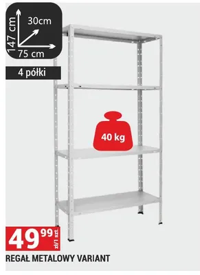 Regał metalowy variant promocja w Merkury Market