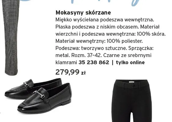Mokasyny skórzane promocja w Tchibo