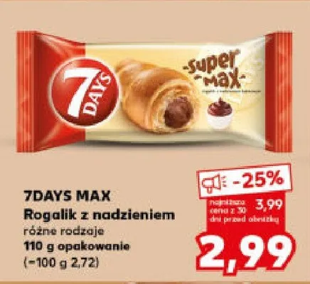Rogalik z nadzieniem różne rodzaje promocja w Kaufland