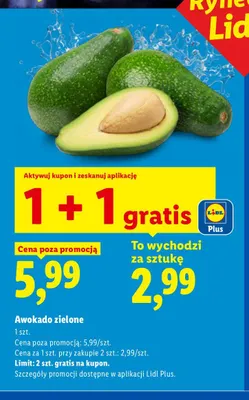 Awokado zielone promocja w Lidl
