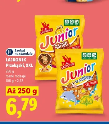 Przekąski Lajkonik Junior Safari XXL promocja w Lidl