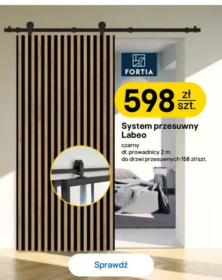 System przesuwny Fortia Labeo do drzwi przesuwnych promocja w Castorama