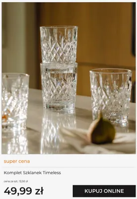 Komplet szklanek Timeless home & you promocja w home&you