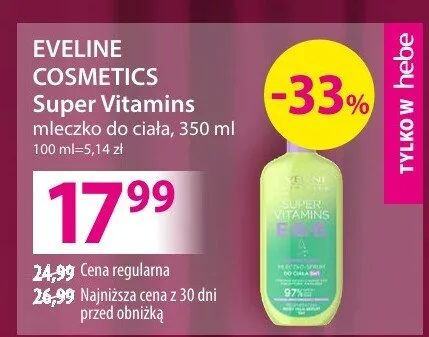 Serum EVELINE COSMETICS Super Vitamins serum do twarzy promocja w Hebe