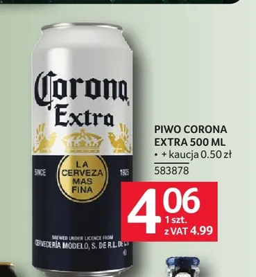Piwo Corona Extra promocja w Selgros