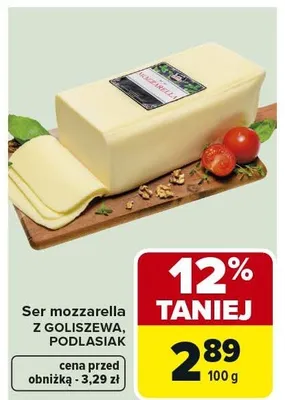 Ser mozzarella z Goliszewa Podlaski promocja w Carrefour Market