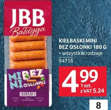 Kiełbaski mini bez osłonki promocja w Selgros