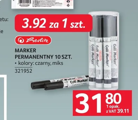Marker permanentny Herlitz 10-pak promocja w Selgros