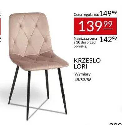 Krzesło Lori promocja w Abra Meble