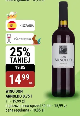 Wino Don Arnoldo 0,75l promocja w bi1