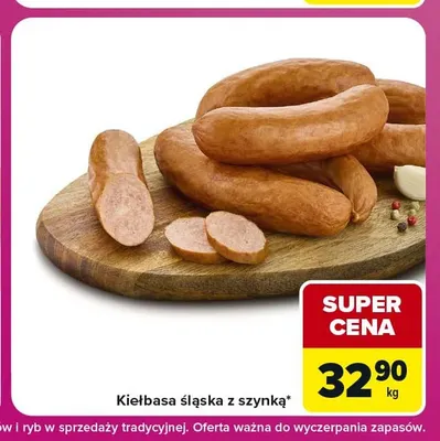 Kiełbasa śląska z szynką promocja w Carrefour Express