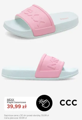 Klapki basenowe MEXX promocja w CCC