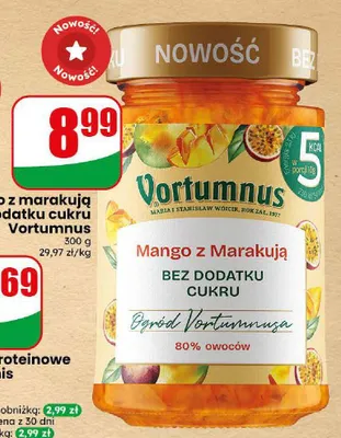 Mango z marakują bez dodatku cukru Vortumnus promocja w Dino