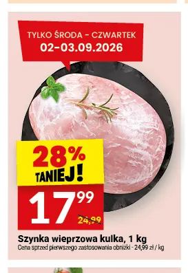 Szynka wieprzowa kulka promocja w Twój Market