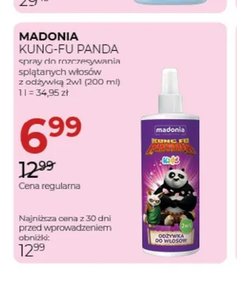 Spray do rozczesywania splątanych włosów z odżywką 2w1 Madonia Kung-Fu Panda promocja w Drogerie Jawa