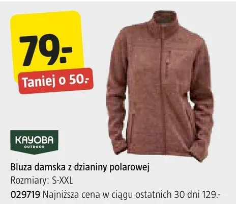 Bluza damska z dzianiny polarowej promocja w Jula