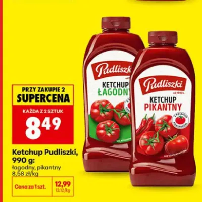 Ketchup pikantny Pudliszki promocja w Biedronka