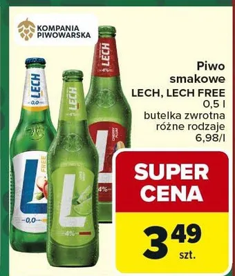 Piwo smakowe butelka zwrotna różne rodzaje promocja w Carrefour